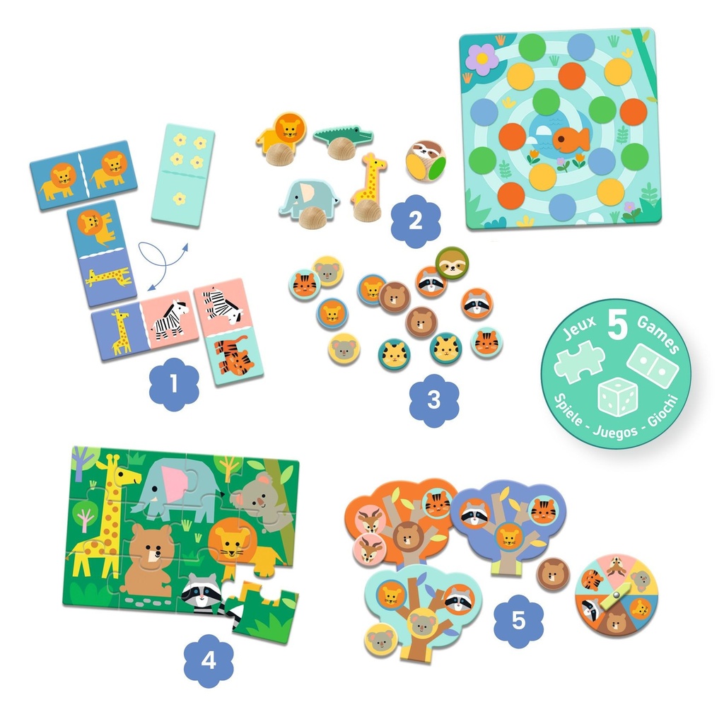 5 jeux - Animaux Sauvages (Multilingue)