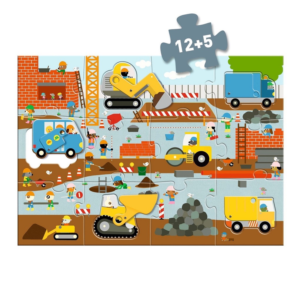 Puzzle Géant - Le Chantier - 17 pcs