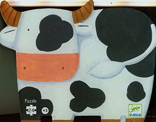 Puzzle Silhouette - Les vaches à la ferme - 24 pcs