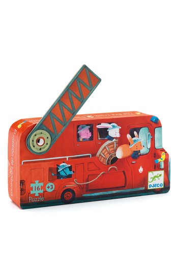 Puzzle Silhouette - Le camion de pompiers - 16 pcs