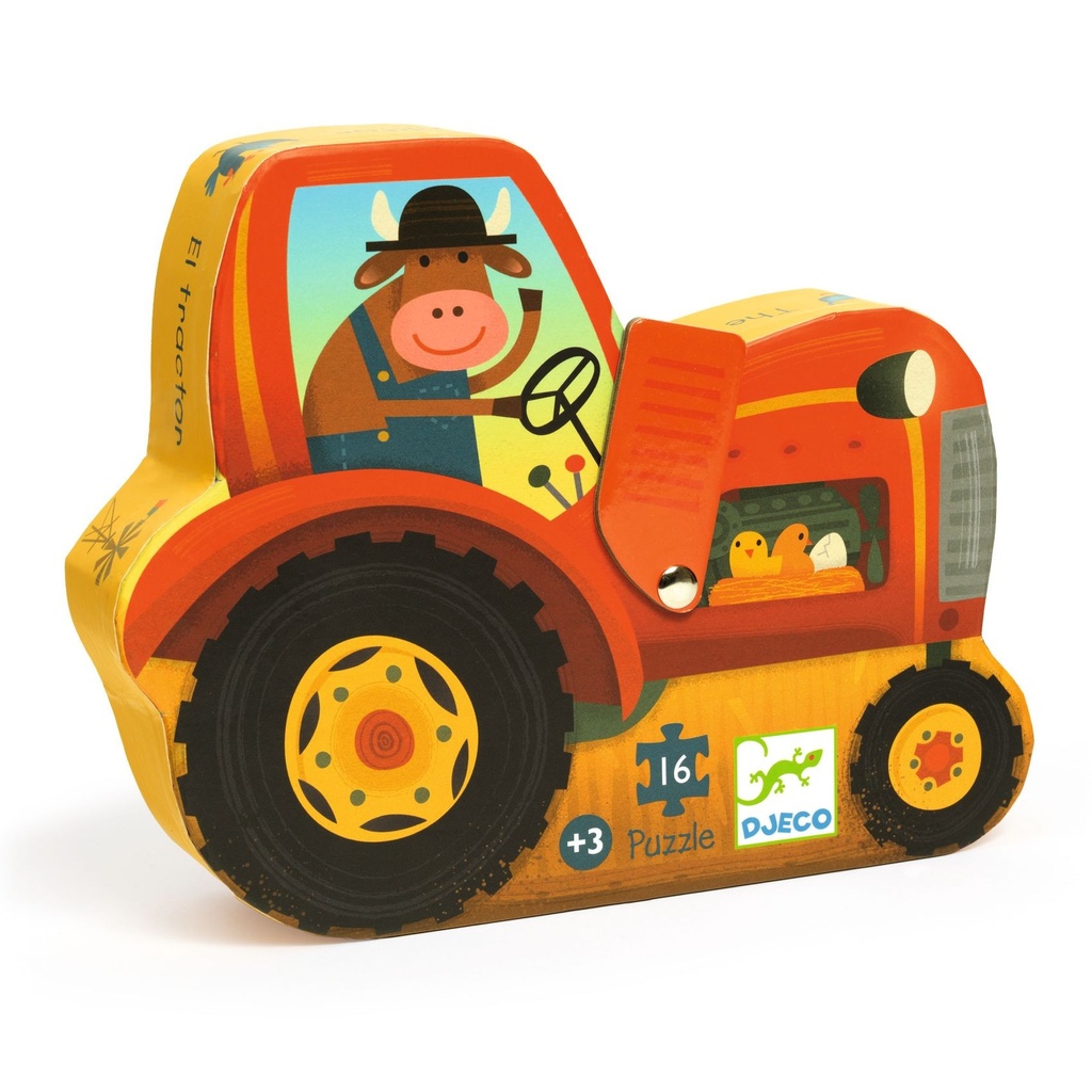 Puzzle Silhouette - Le Tracteur - 15 pcs